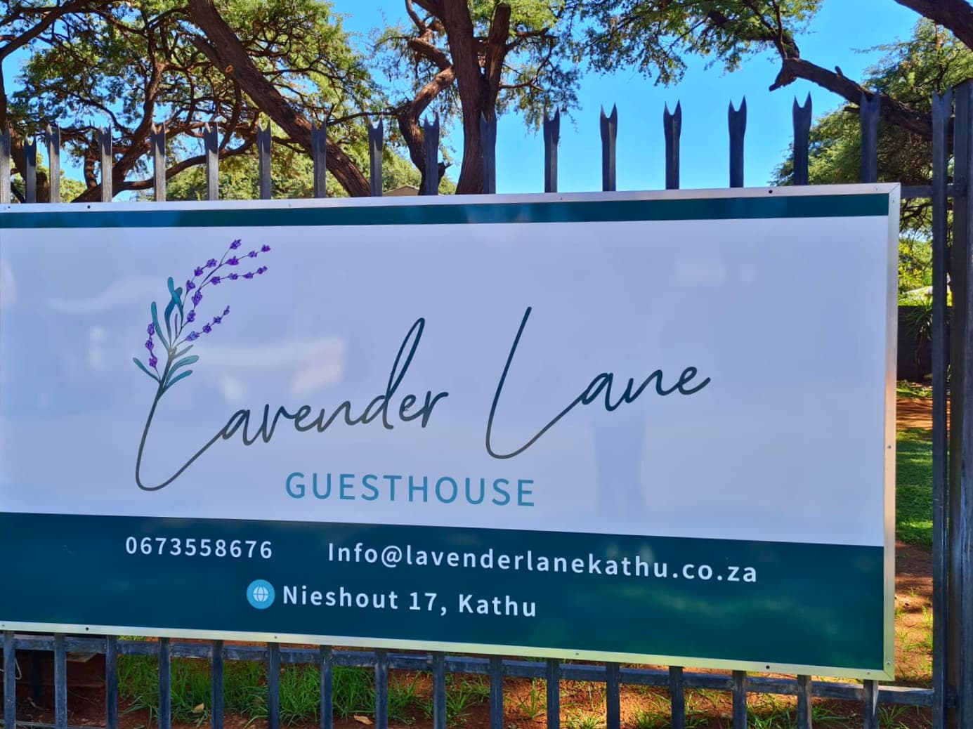 Lavender Lane Guesthouse exterior sign